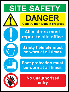 Multi Signs safety signs  site safety sign FB070