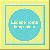 escape route keep clear
