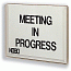 Nobo Meeting Indicator Sign Double sided Drywipe with Marker