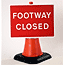 600x450mm Cone Sign Footway Closed