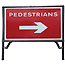 Rigid Plastic Pedestrians Sign Class 2