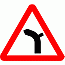 DOT No 512.1 left junction on outside of bend ahead