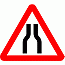 DOT No 516   Road Narrows Ahead