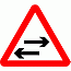 DOT No 522   Two-way traffic on route crossing ahead