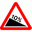 DOT No 523.1   10% Steep hill downwards