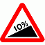 DOT No 523.1  10% Steep hill upwards