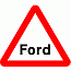 DOT No 554 Ford Warning Sign