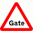 DOT No 554 Gate Warning Sign