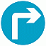 DOT No 609 Turn right ahead