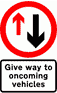 DOT No 615 Priority to oncoming traffic