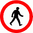 DOT No 625.1  No Pedestrians