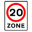 DOT NO 674 20mph zone 3