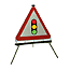 Traffic Light Symbol Triangle Flexible Roll-up Sign