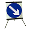 Keep Left or Right Moveable Flexible Roll-up Sign