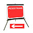 Pedestrians with Moveable Arrow 600mm x 450mm