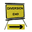 Diversion with moveable arrow 1050mm x 750mm