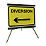 Diversion with Left Arrow 1050mm x 750mm