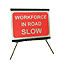 Workforce in road - Slow 1050mm x 750mm