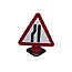 750mm Cone Sign Road Narrows Left