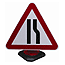 750mm Cone Sign Road Narrows Right