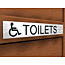 Acrylic disabled toilet sign