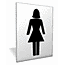Acrylic female toilet symbol sign