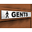 Acrylic gents toilet sign
