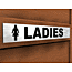 Acrylic ladies toilet sign