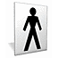 Acrylic male toilet symbol sign