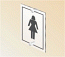 Acrylic prestige female pictogram sign