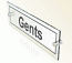 Acrylic prestige gents sign