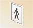 Acrylic prestige male pictogram sign