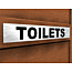 Acrylic toilet sign