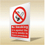 Aluminium smoking legislation sign