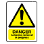 Asbestos removal sign