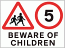 Beware of children 5mph