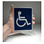 Blue acrylic disabled symbol sign