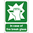 Break glass fire sign