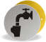 Brushed stainless disc drinking water