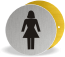 Brushed stainless disc female toilet