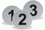 Brushed stainless disc numbers