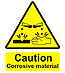 Caution Corrosive Material