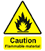 Caution Flammable Material