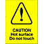 Caution Hot Surface sign