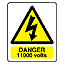 Danger 11000 volts sign