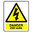 Danger 240 volts sign