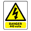 Danger 440 volts sign