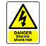 Danger Electric shock risk sign