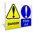 Danger Keep out sign