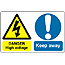 Danger high voltage sign